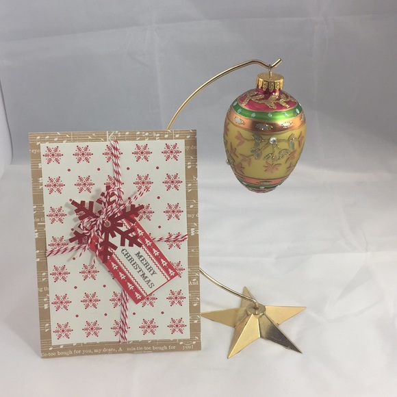 Vintage GKI/Bethlehem Glass Egg shaped embellished Christmas Ornament - Picture 2 of 8